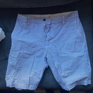 Dockers Blue and White Seersucker Shorts